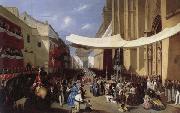 Manuel Cabral Y Aguado Bejarano Corpus Christi Procession in Sevill oil painting artist